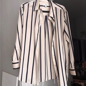 Striped Button-Up Shirt